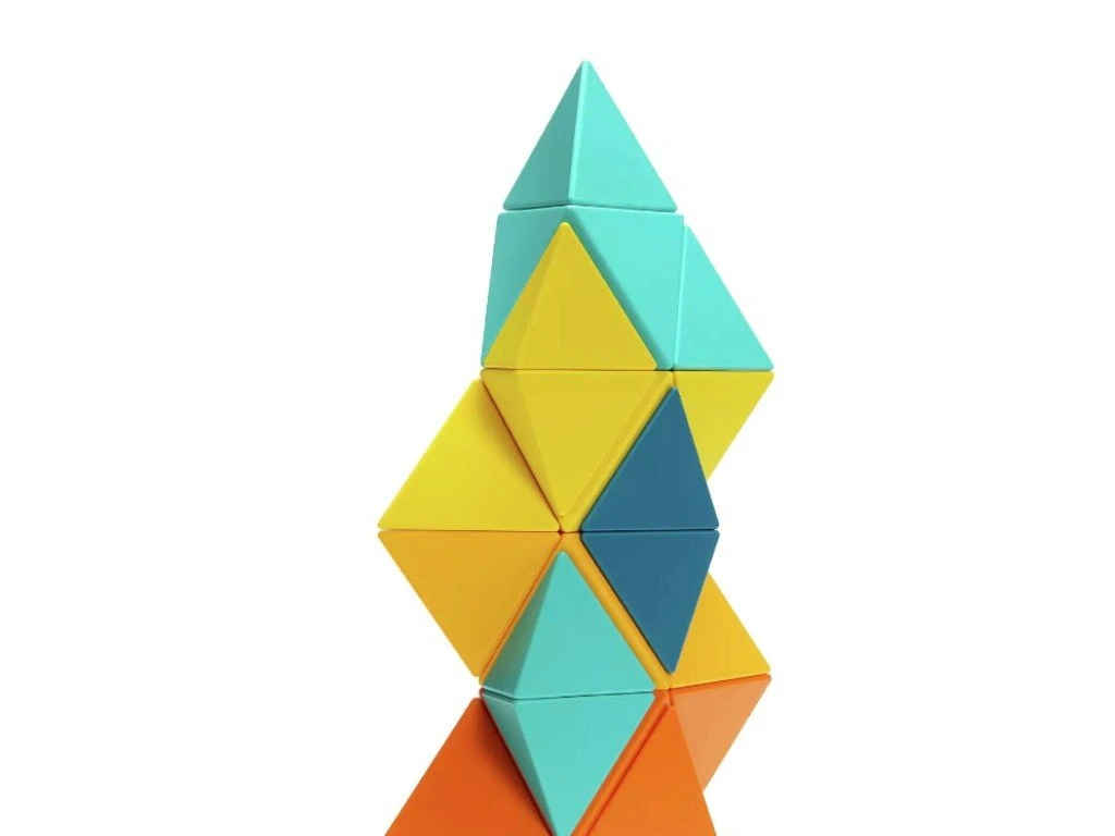 eliNeli Magnetická stavebnice Origami 38 ks