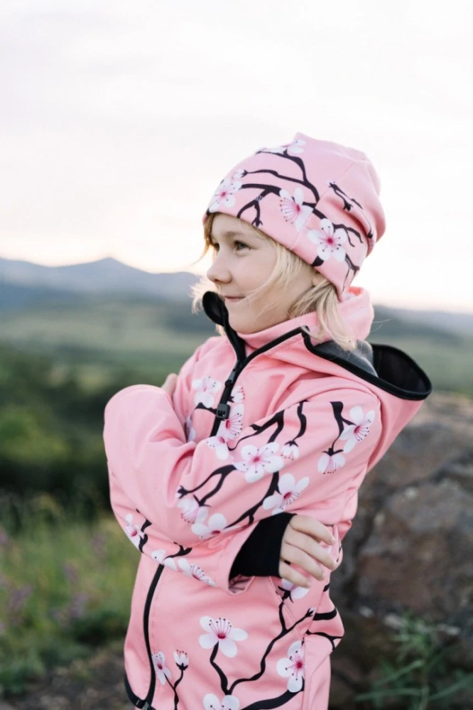 Wamu Softshellová bunda dětská, SAKURY, růžová