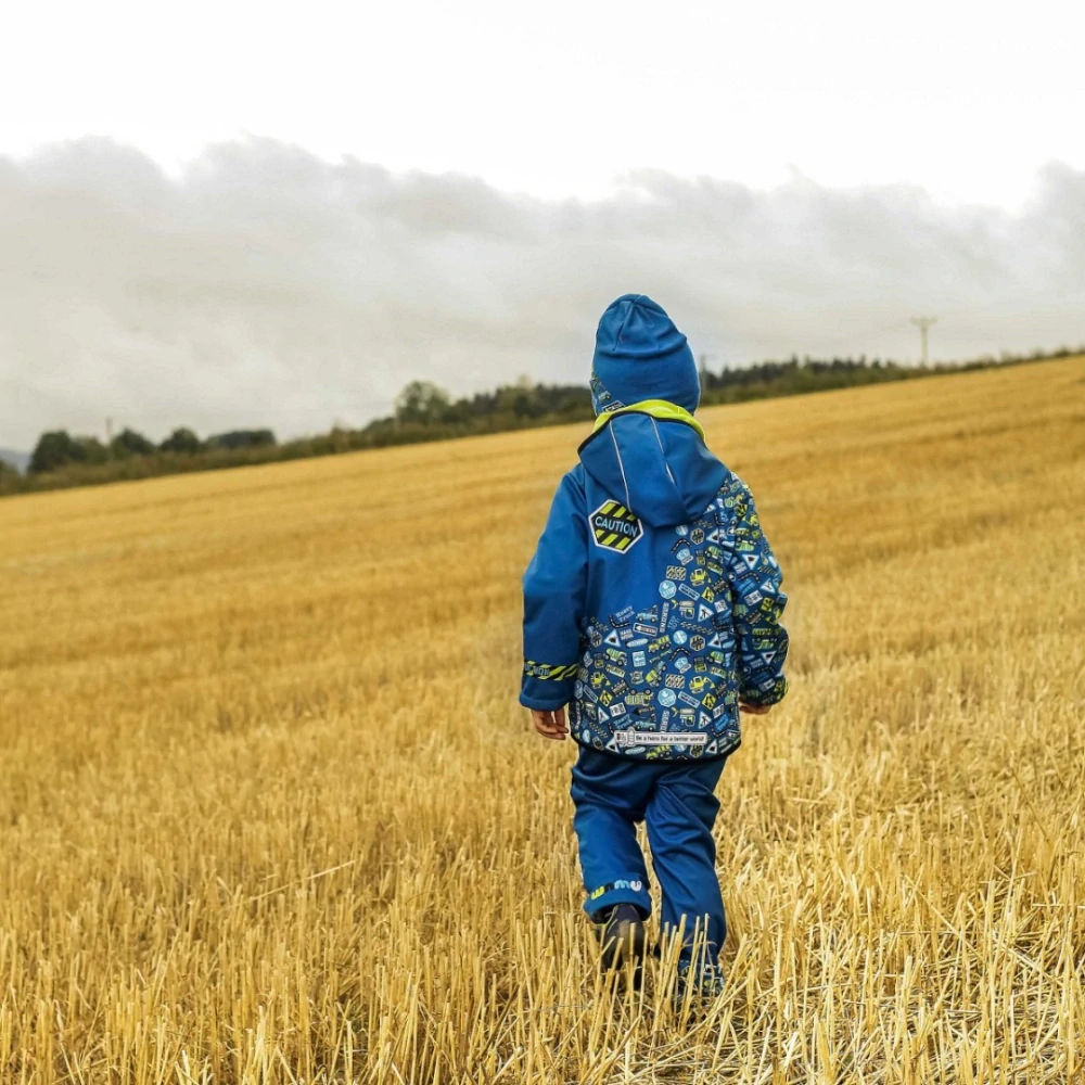 Wamu Softshellové kalhoty dětské, BAGR, modrá