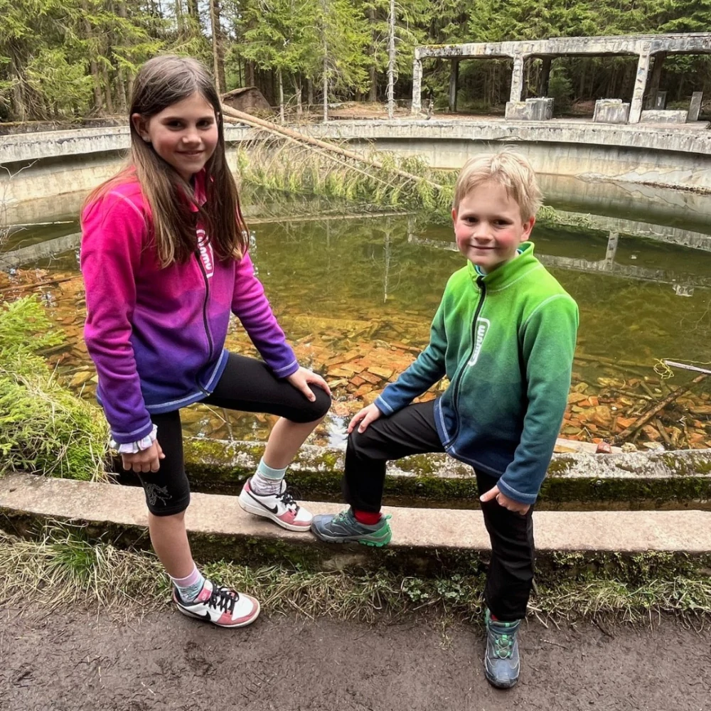 Wamu Fleecová mikina dětská, MOZAIKA, zelená