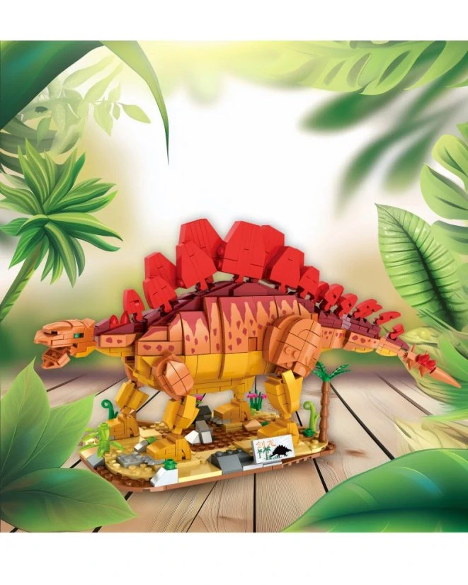 Woma Stavebnice dinosaurus Stegosaurus s pohyblivými prvky, 697 dílků