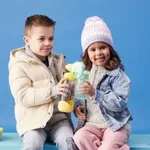 b.box Lahev na pití s brčkem 600 ml - lemon twist