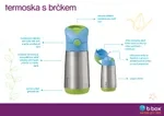 b.box Termoska na pití s brčkem 350 ml - růžová/oranžová