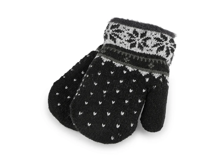 Stoklasa Dětské pletené rukavice palčáky s kožíškem, zateplené