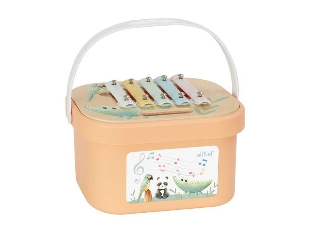 eliNeli Sada dětských hudebních nástrojů v boxu - pastel