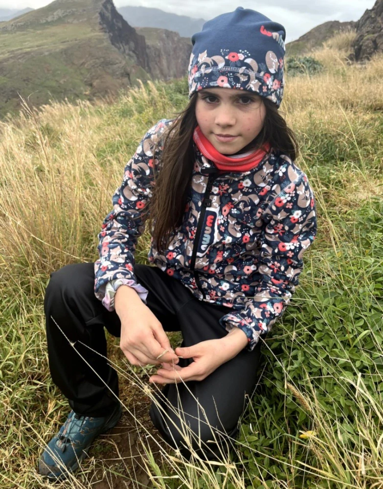 Wamu Fleecová mikina dětská, LIŠKY, tmavě modrá