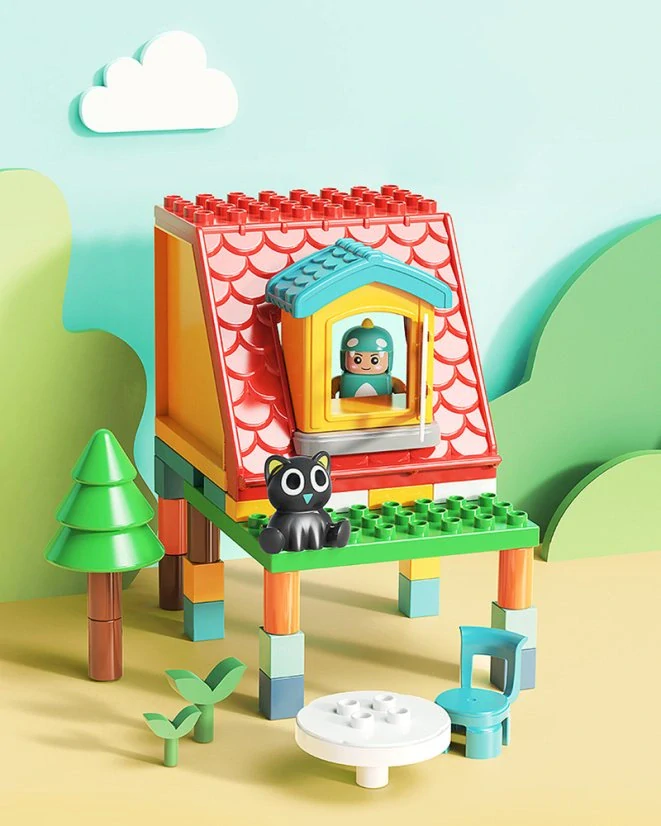 Stavebnice s kuličkovou dráhou a elektrickým pohonem, 255 dílků, pro děti 3+