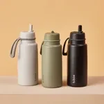 b.box Nerezová termolahev s brčkem 1l - shadow