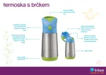 b.box Termoska na pití s brčkem 350 ml - modrá/zelená