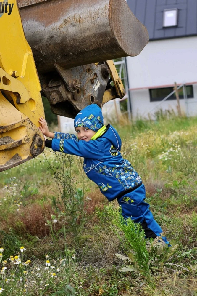 Wamu Softshellová bunda dětská, BAGR, modrá