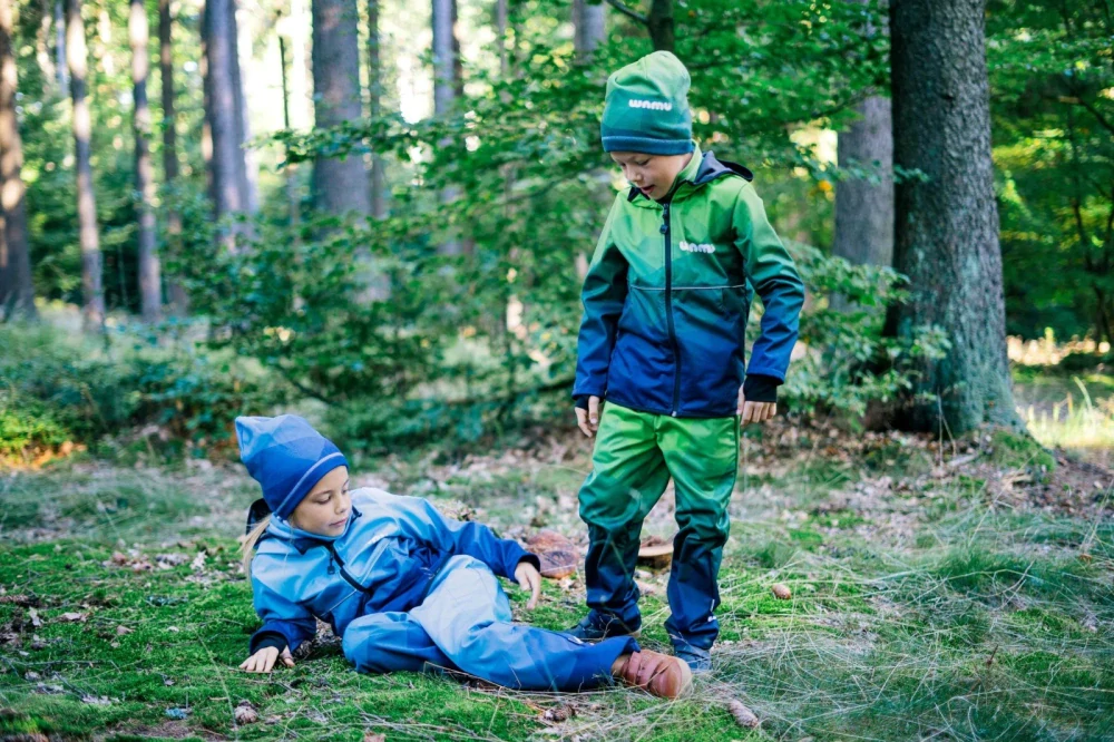 Wamu Softshellová bunda dětská, MOZAIKA, zelená