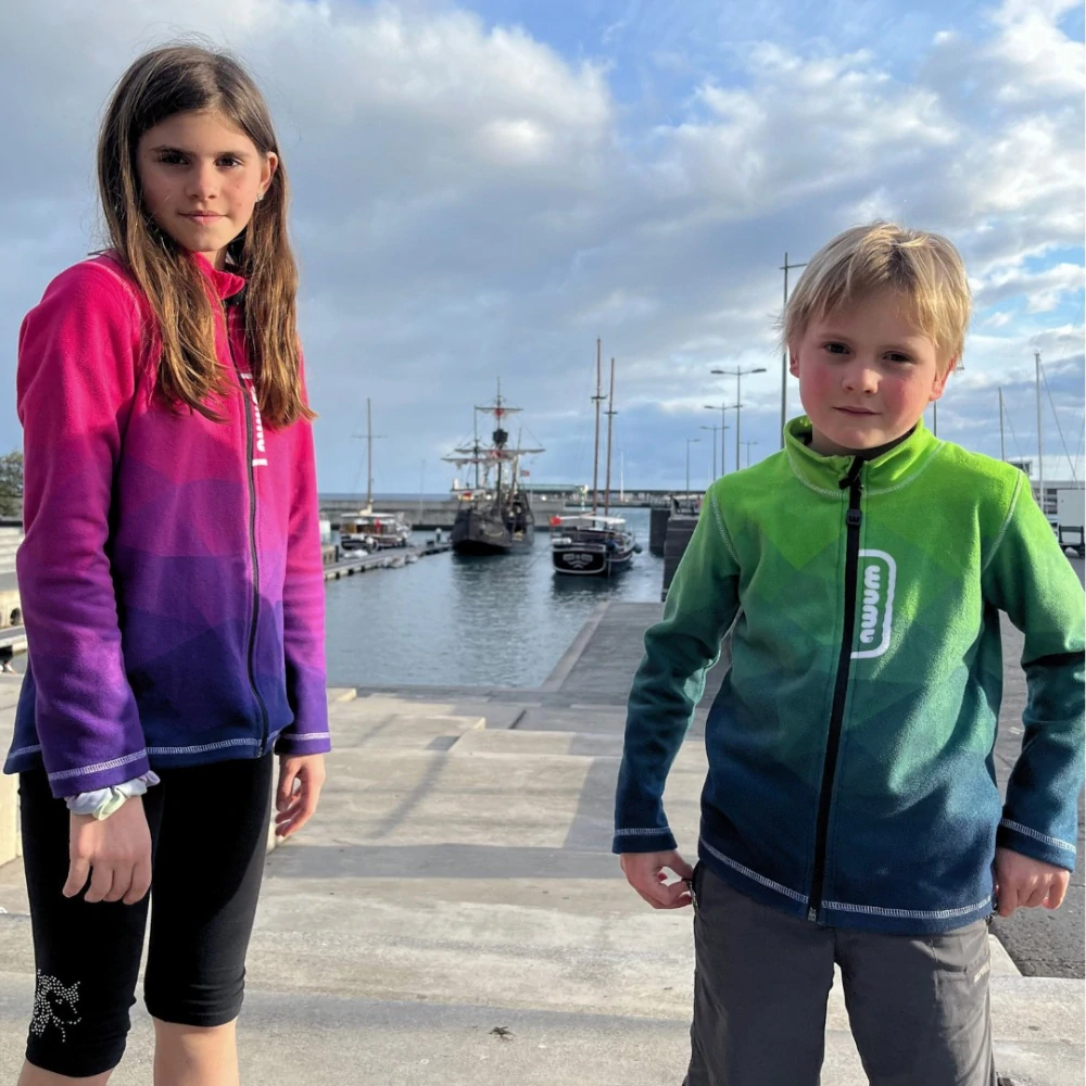 Wamu Fleecová mikina dětská, MOZAIKA, fialová