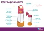 b.box Lahev na pití s brčkem 450 ml - lilac pop