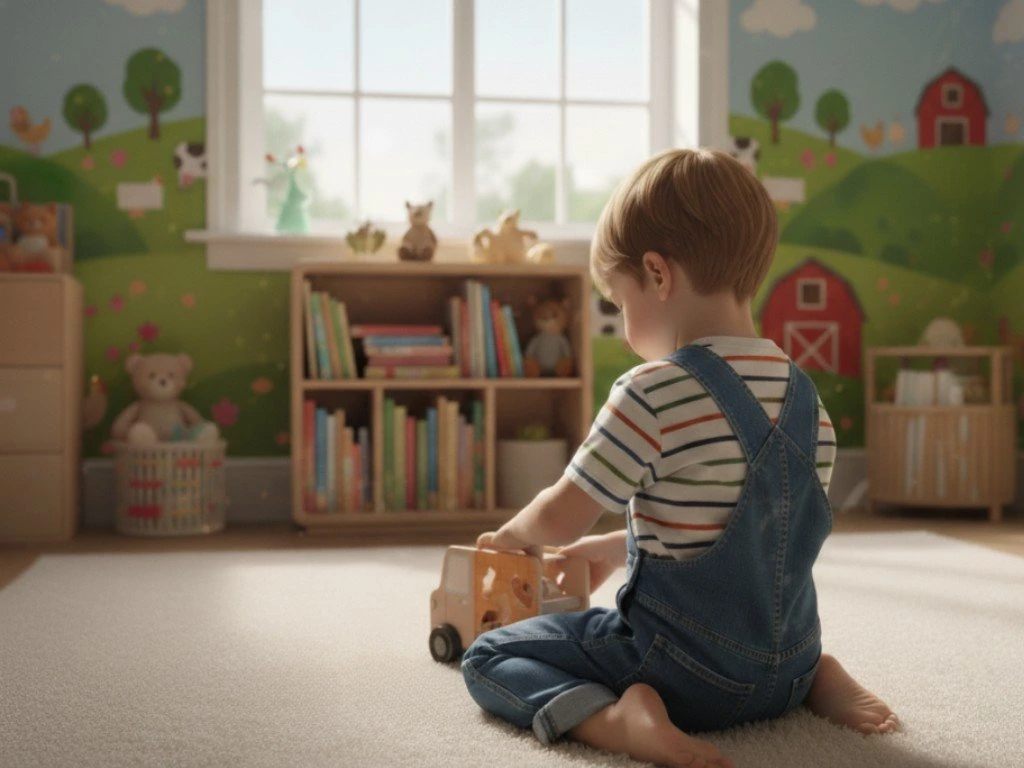 eliNeli Dřevěné autíčko 2v1 se zvířátky - Jeep + vkládačka