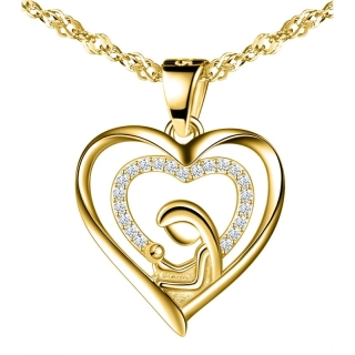 Dámský pozlacený náhrdelník matka a dítě