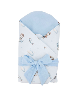 Zavinovačka bavlněná mušelín s kokosem, medvěd-PILOT