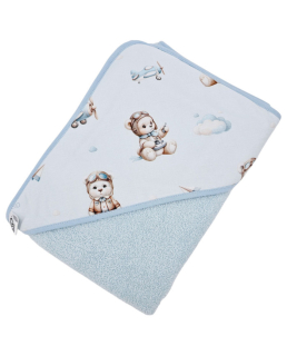 Bavlněná osuška 100x100 cm, medvěd-PILOT