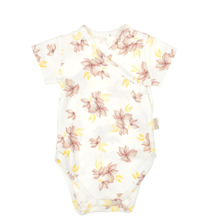 Bavlněné dívčí zavinovací body LOU, květiny, vel. 56