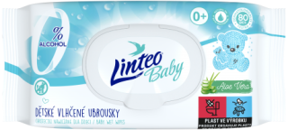 Linteo Dětské vlhčené ubrousky Baby s aloe vera – 80 ks