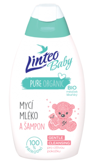 Linteo Dětské mycí mléko a šampon Baby – 425 ml