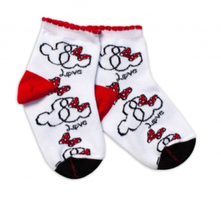 Bavlněné ponožky Minnie Love - bílé