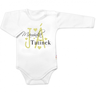 Body dlouhý rukáv, Maminka, Tatínek JÁ,bílé