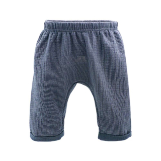 Mušelínové ohrnuté chlapecké kalhoty GOTS BABY, různé barvy