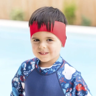 Splash About Neoprenová čelenka na plavání 2 - 6 let červená