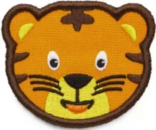 Dětský odznáček na suchý zip Affenzahn Velcro badge - Tiger