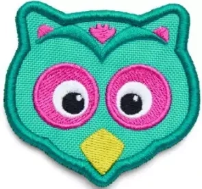 Dětský odznáček na suchý zip Affenzahn Velcro badge - Owl