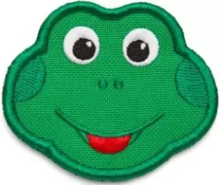 Dětský odznáček na suchý zip Affenzahn Velcro badge - Frog