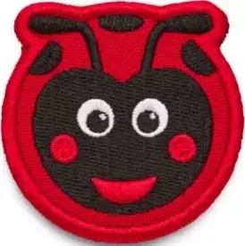 Dětský odznáček na suchý zip Affenzahn Velcro badge - Ladybird