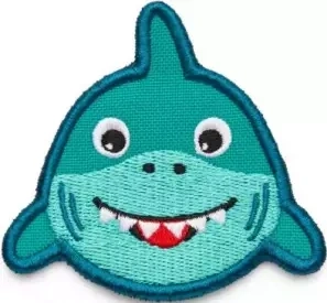 Dětský odznáček na suchý zip Affenzahn Velcro badge - Shark