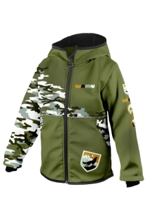 Wamu Softshellová bunda dětská, MASKÁČ, khaki