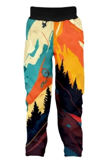 Wamu Softshellové kalhoty dětské, MOUNTAIN BIKE, světlá