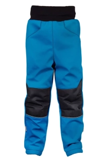 Wamu Softshellové kalhoty dětské, MODRO-TYRKYSOVÁ