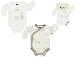 Zavinovací body dlouhý rukáv set 2 kusy Multipack Unisex vel. 92