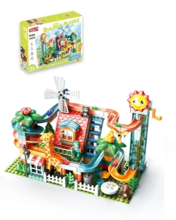 Stavebnice s kuličkovou dráhou a elektrickým pohonem, 255 dílků, pro děti 3+