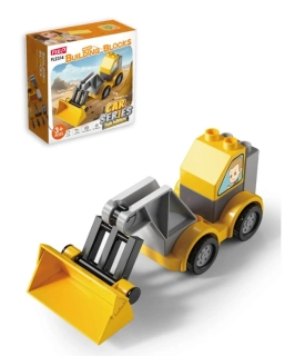 Stavebnice bagr nakladač (9 dílků) – velké kostky pro děti od 3 let