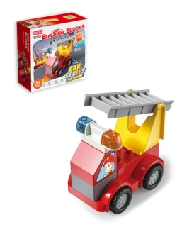 Stavebnice hasičský vůz, 9 dílků, velké kostky pro malé děti