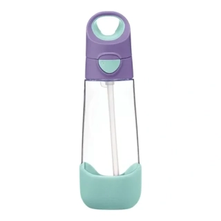 b.box Lahev na pití s brčkem 600 ml - lilac pop