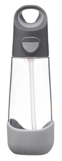 b.box Lahev na pití s brčkem 600 ml - graphite