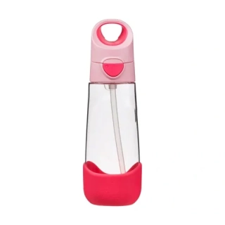 b.box Lahev na pití s brčkem 600 ml - flamingo fizz