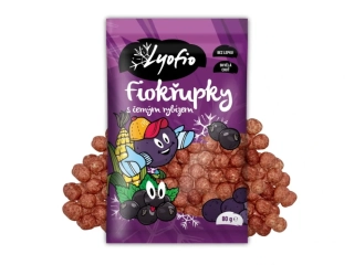 Lyofio Kukuřičné křupky – černý rybíz 80 g