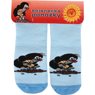 Voxx Ponožky kojenecké froté KRTEČEK obrázkové CHLAPECKÉ, vel. 14-17