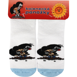 Voxx Ponožky kojenecké froté KRTEČEK obrázkové CHLAPECKÉ, vel. 18-20