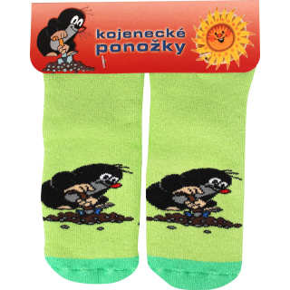 Voxx Ponožky kojenecké froté KRTEČEK obrázkové CHLAPECKÉ, vel. 14-17
