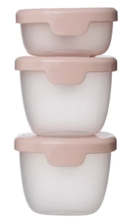 b.box Sada krabiček Snack tubs 3ks - růžové