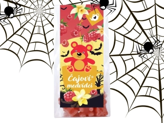 Lipoo Čajoví medvídci Halloween - malina s vanilkou 50g