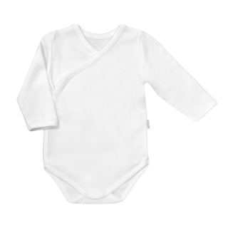 Bamar Bavlněné zavinovací body, dlouhý rukáv, bílé, BASIC 